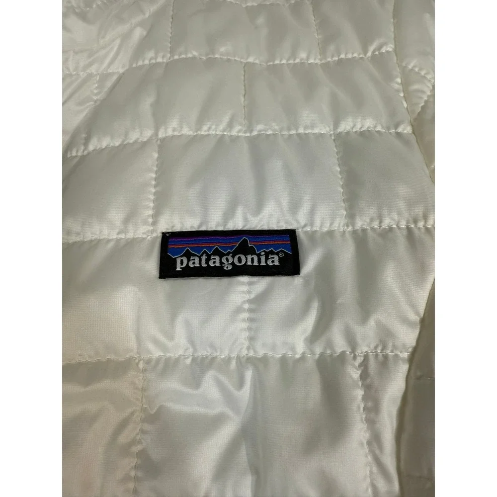 Patagonia Womens White Full Zip Quilted Insulated Jacket Puffer Coat - Picture 3 of 8